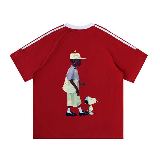 Contraste tape T-shirt