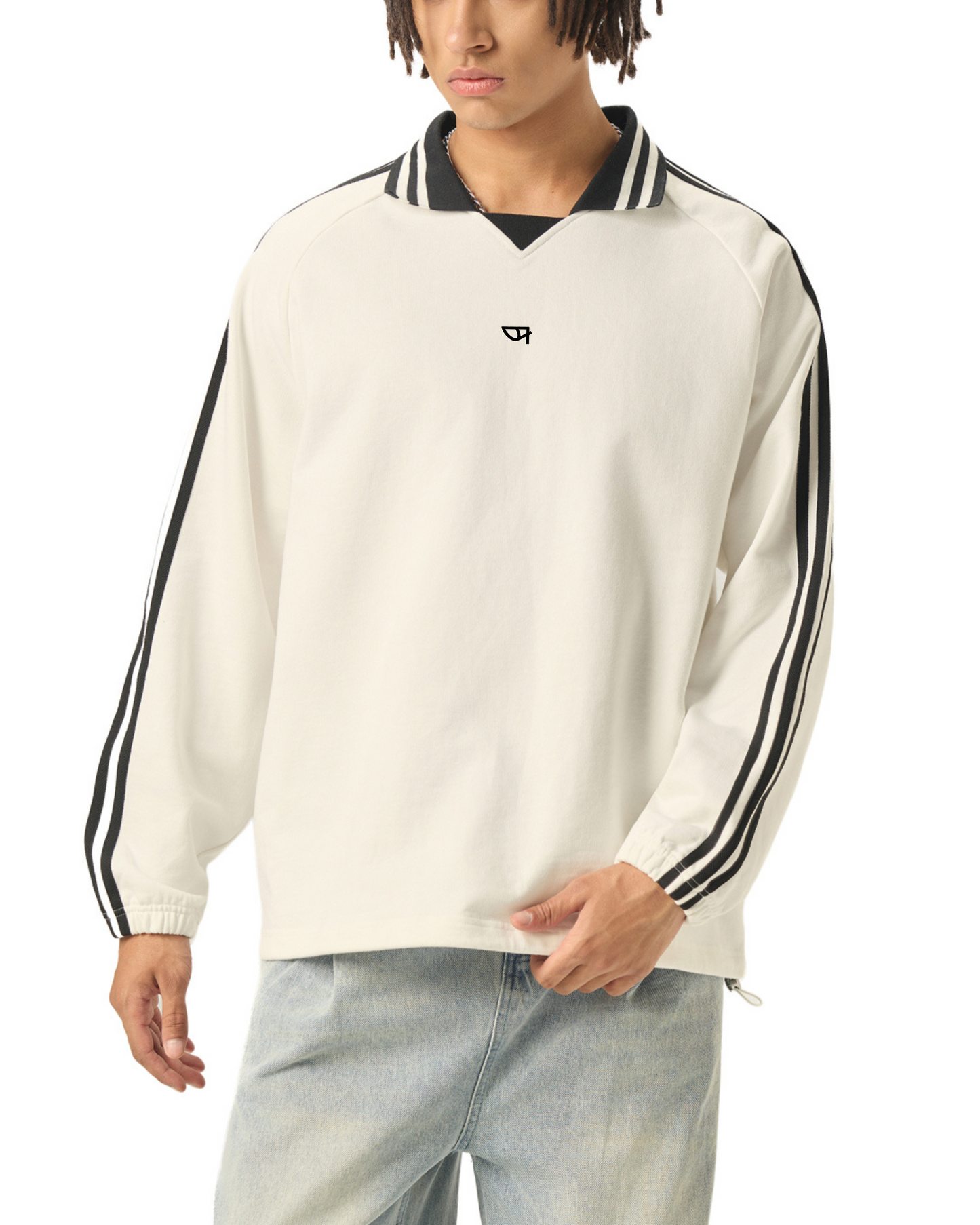 Contrast Striped Sweatshirt