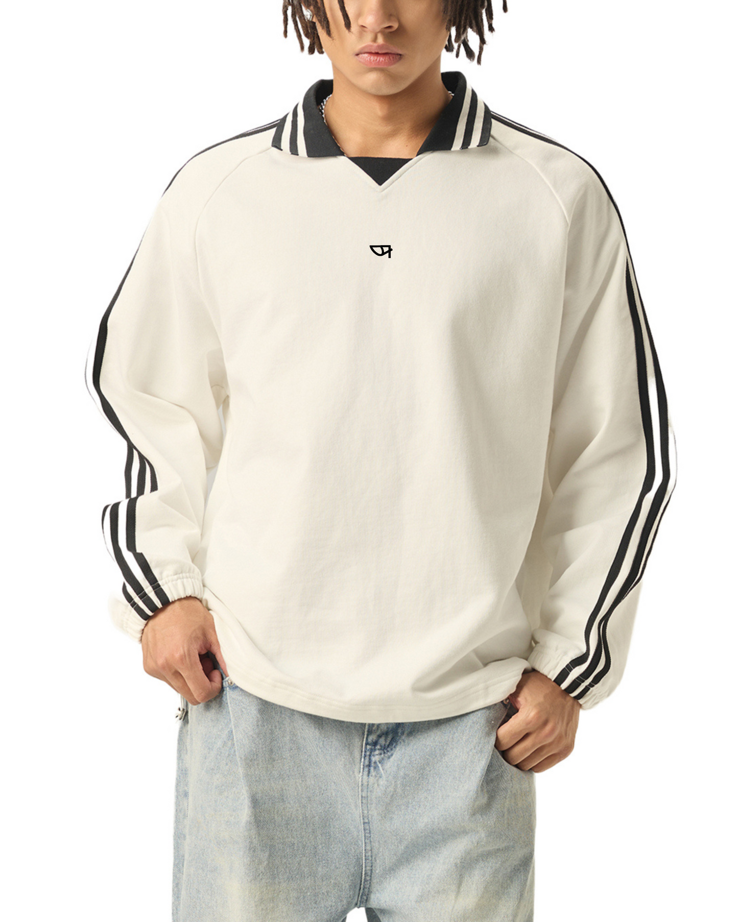 Contrast Striped Sweatshirt