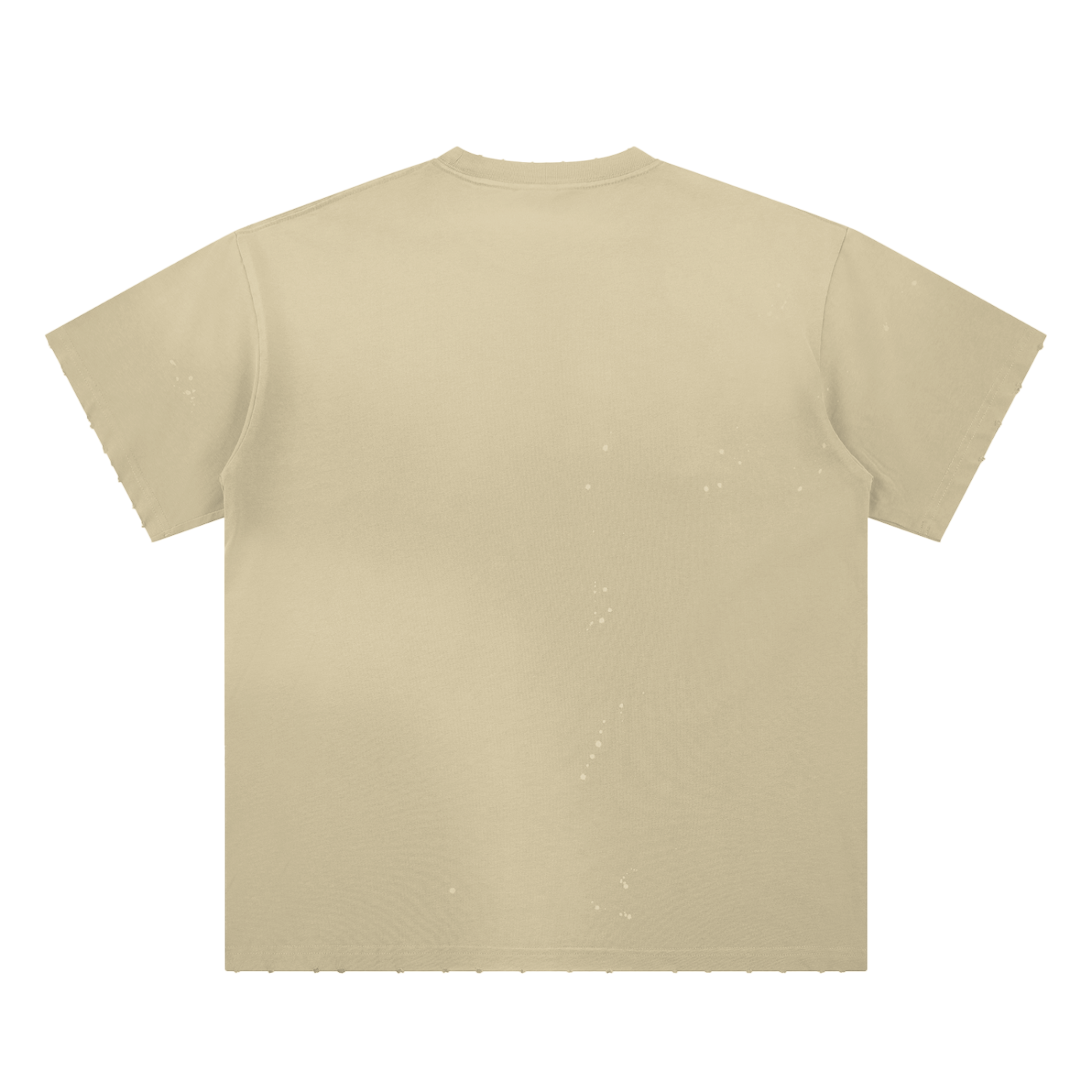 Hand frayed paint aplastes t-shirt